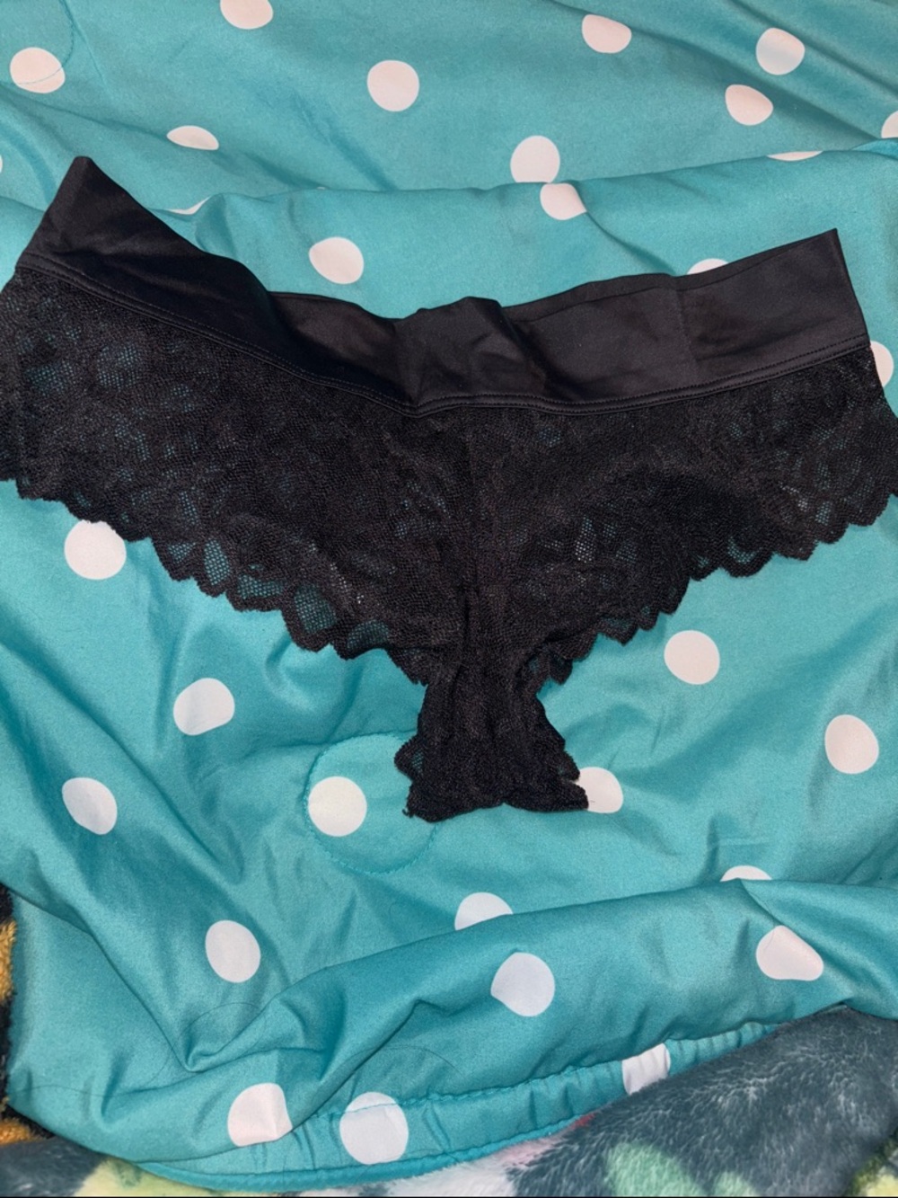 PINK Victoria's Secret Black Lace Hipster